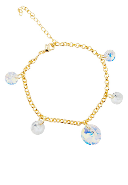 Pulsera Nepal Gold 24K Cristal Swarovski® Aurora Boreal