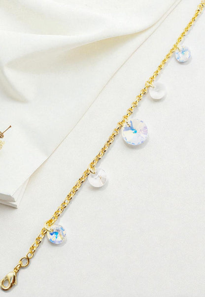 Pulsera Nepal Gold 24K Cristal Swarovski® Aurora Boreal