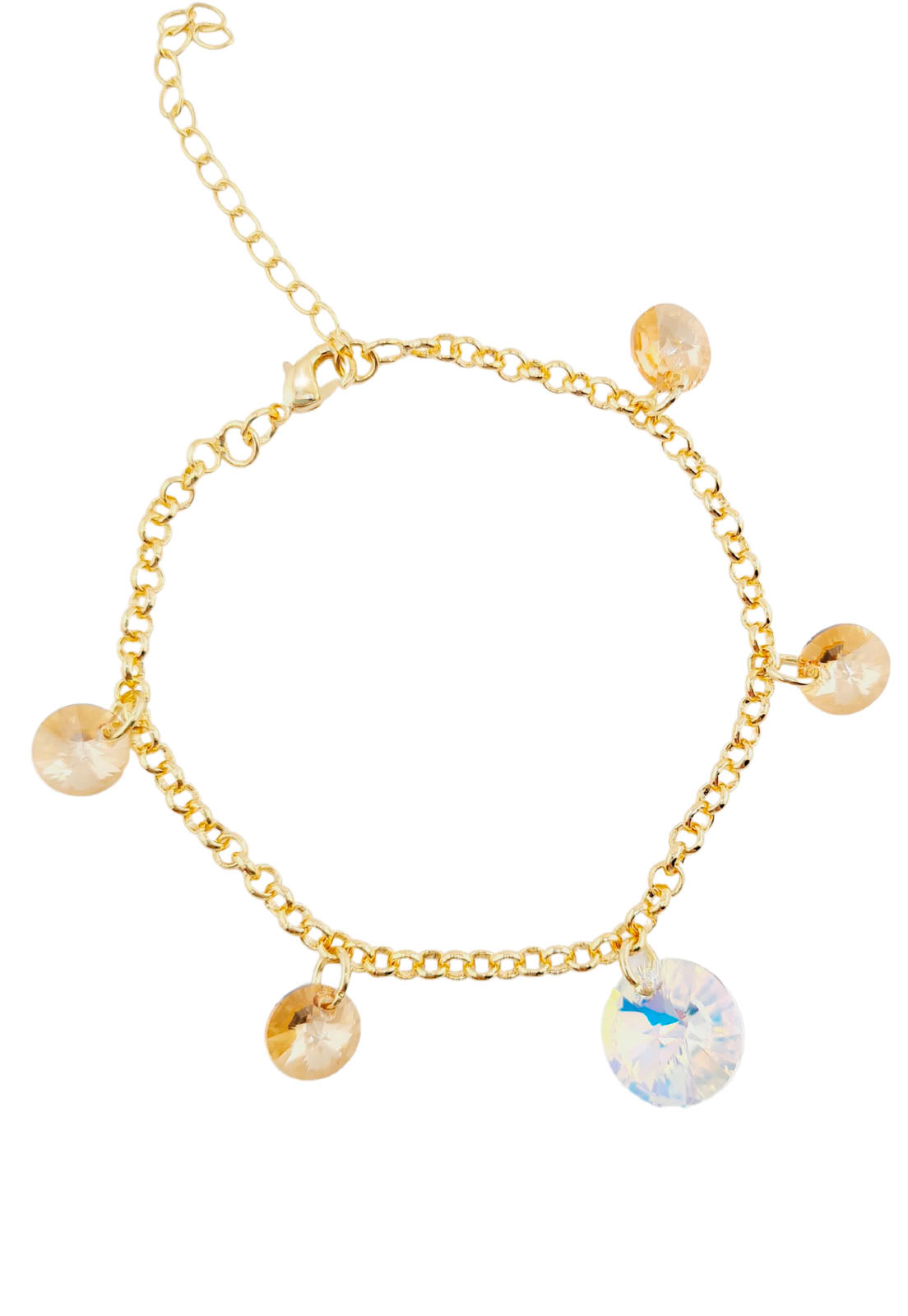 Pulsera Nepal Gold 24K Cristal Swarovski® Golden Shadow