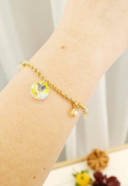 Pulsera Nepal Gold 24K Cristal Swarovski® Golden Shadow