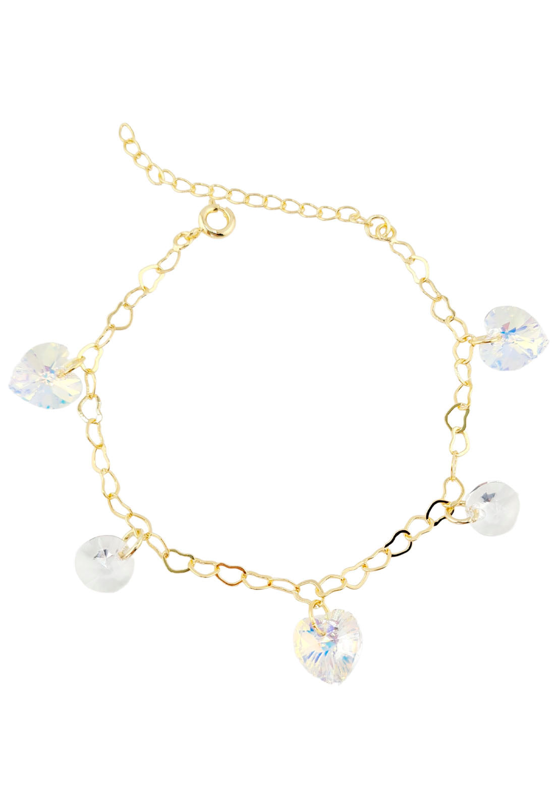 Pulsera Romance Gold 24k Cristal Genuinos Aurora Boreal