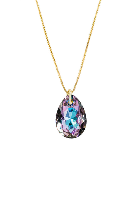 Collar Gota de Luz Gold 24K Cristal Swarovski® Vitral Light