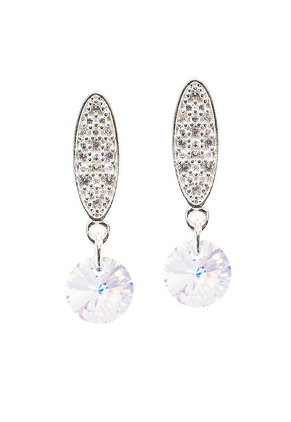 Aros Punto de Luz Baño de Oro Blanco Cristales Aurora Boreal