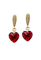 Aros Amor Gold 24K Cristal Swarovski® Scarleth