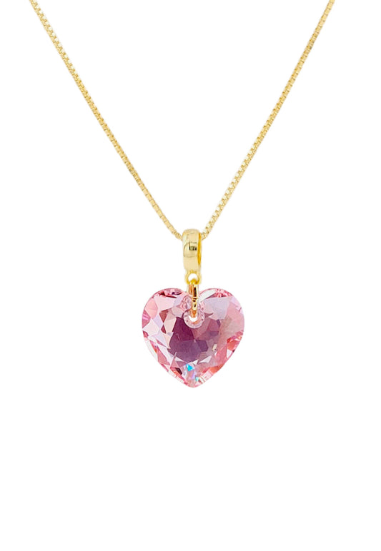 Collar Amor Gold 24K Cristal Swarovski® Rose
