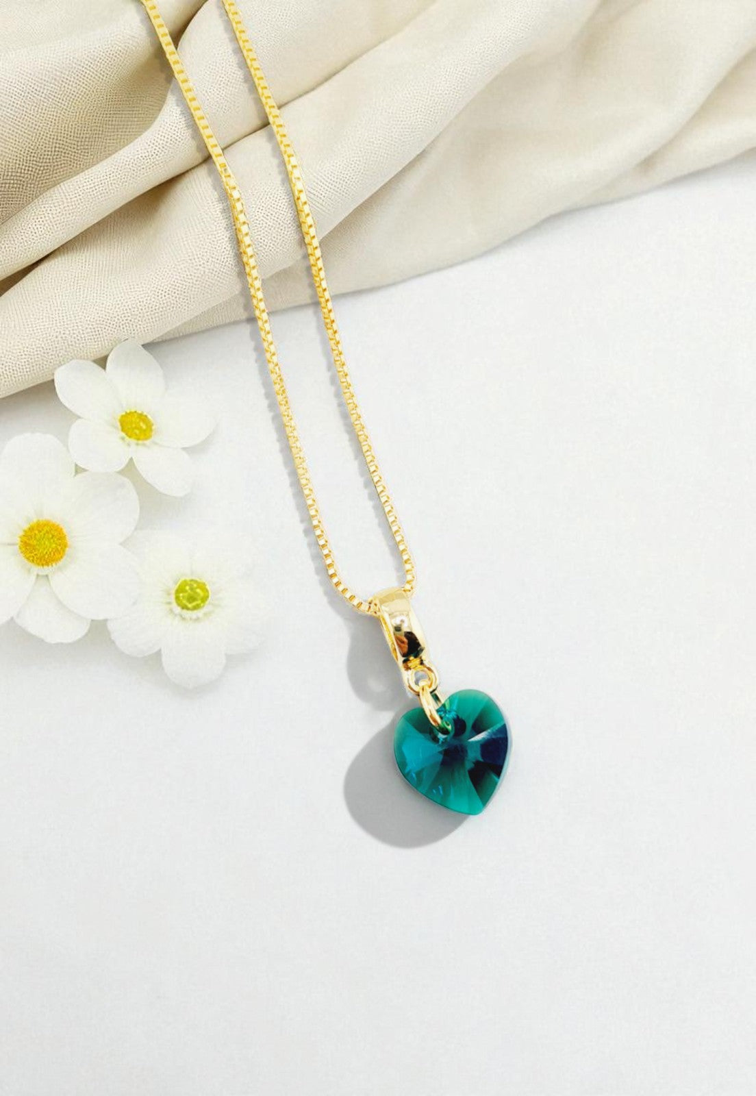 Conjunto Romance Gold 24K Cristal Swarovski® Emerald