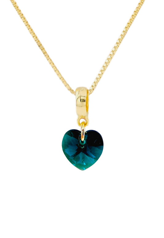 Collar Romance Gold 24k Cristal Swarovski® Emerald Shimmer