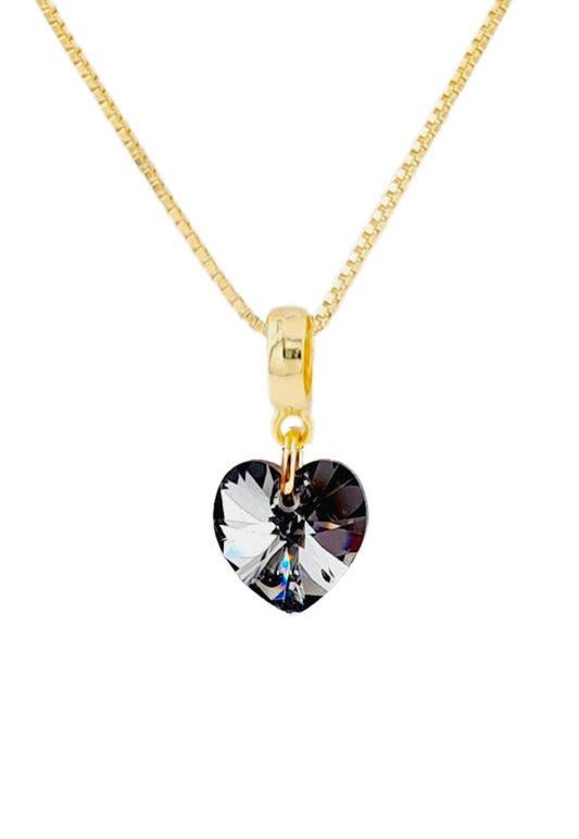 Collar Romance Gold 24K Cristal Swarovski® Silver Night