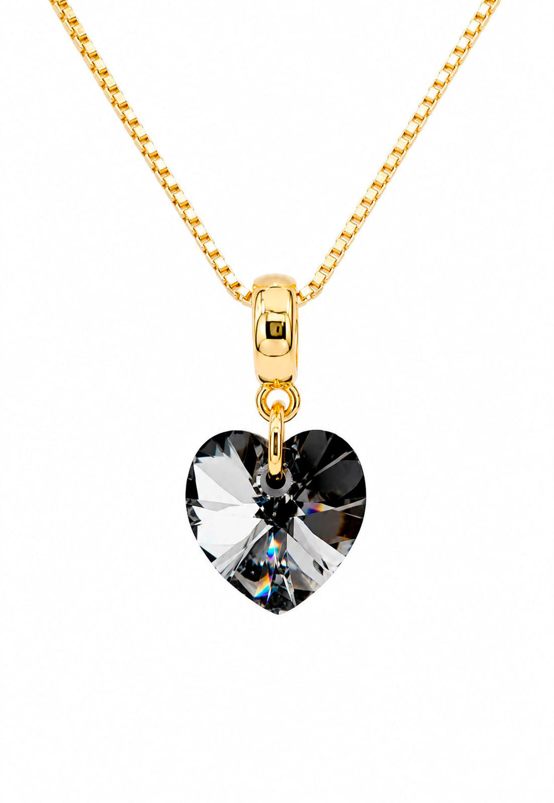 Collar Romance Gold 24K Cristal Swarovski® Silver Night