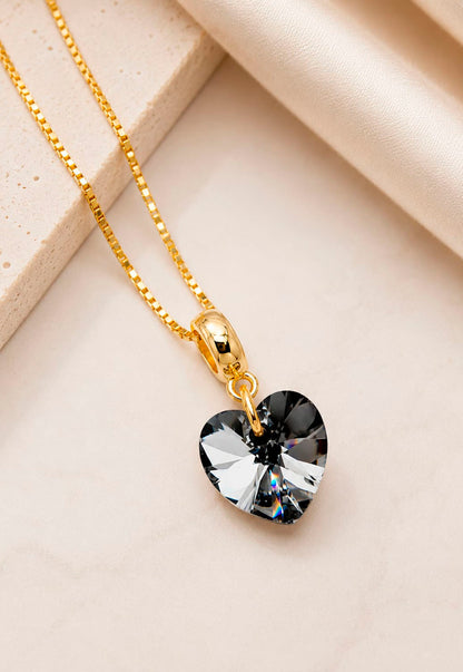 Collar Romance Gold 24K Cristal Swarovski® Silver Night