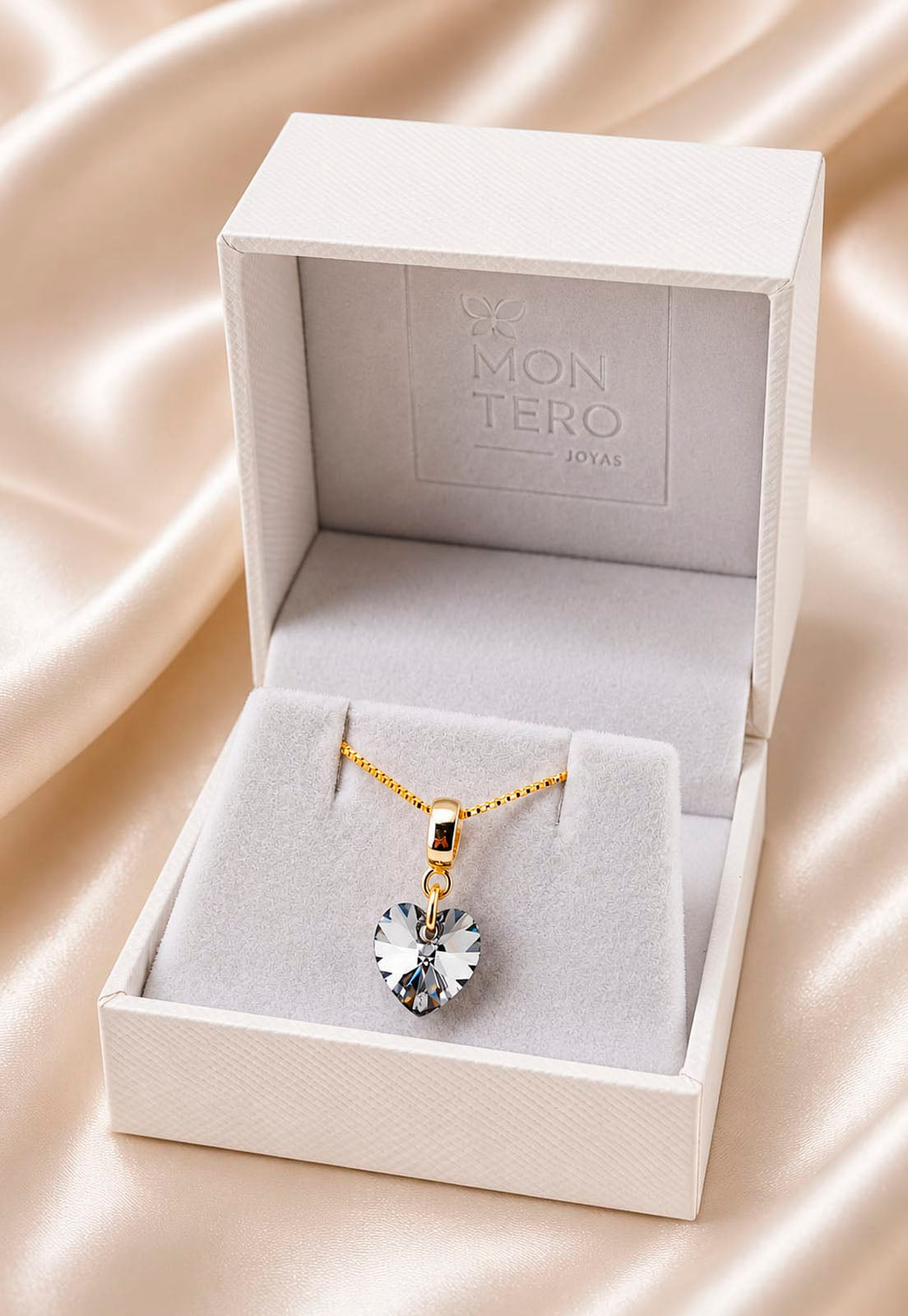 Collar Romance Gold 24K Cristal Swarovski® Silver Night