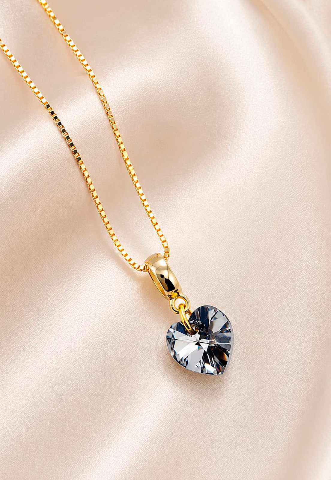 Collar Romance Gold 24K Cristal Swarovski® Silver Night