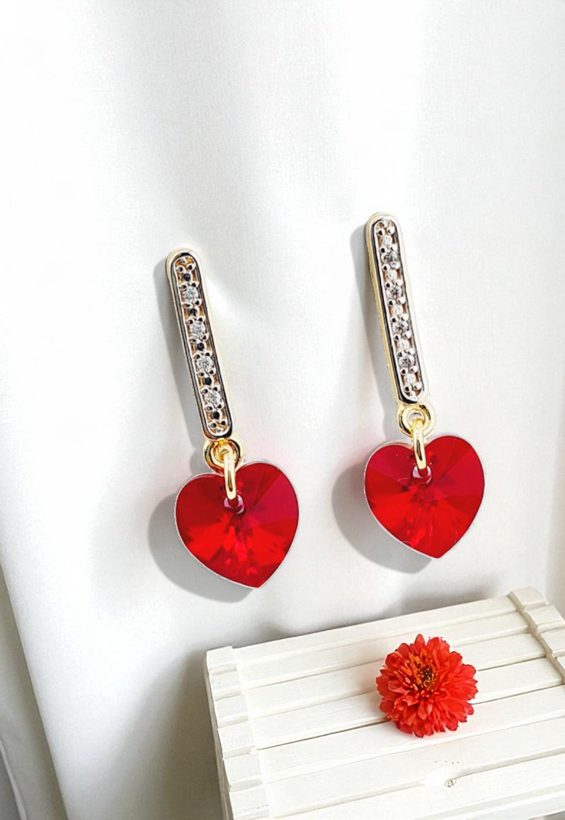 Conjunto Romance Gold 24K Cristal Genuino Siam