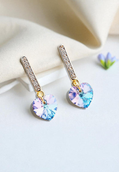 Conjunto Romance Gold 24K Cristal Genuino Vitral Light