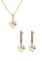 Conjunto Romance Gold 24K Cristal Swarovski® Aurora Boreal