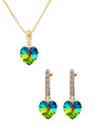 Conjunto Romance Gold 24K Cristal Swarovski® Vitral Medium