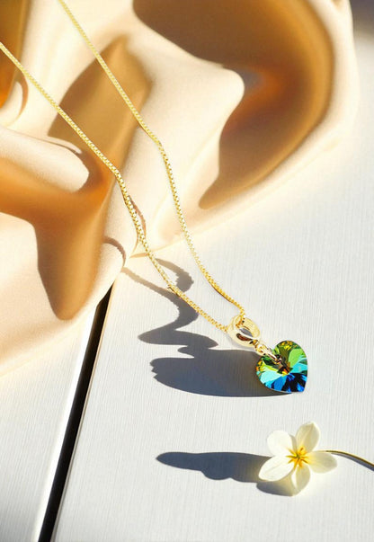 Conjunto Romance Gold 24K Cristal Genuino Vitral Medium