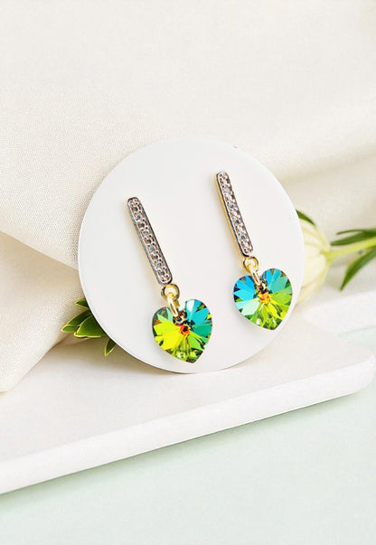 Conjunto Romance Gold 24K Cristal Genuino Vitral Medium