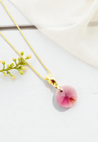 Conjunto Madrid Gold 24K Cristal Genuino Amethyst