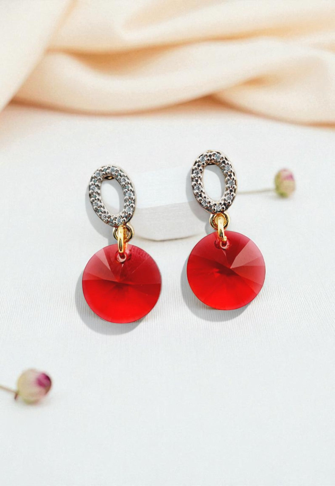 Conjunto Madrid Gold 24K Cristal Genuino Scarleth