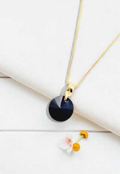 Conjunto Madrid Gold 24K Cristal Genuino Jet