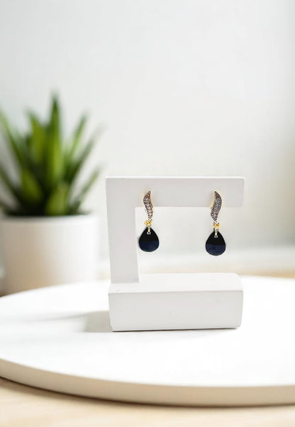 Conjunto Encanto Gold 24K Cristal Genuino Jet