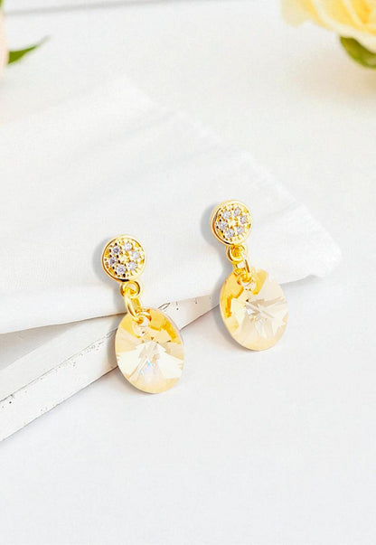 Conjunto Praga Gold 24K Cristal Swarovski® Golden Shadow