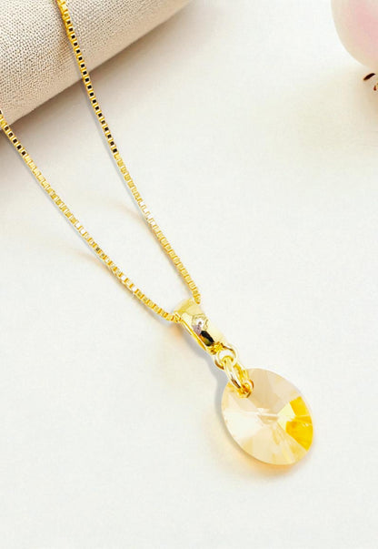 Conjunto Praga Baño Oro 24K Cristal Genuino Golden Shadow