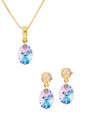 Conjunto Praga Gold 24K Cristal Swarovski® Vitral Light