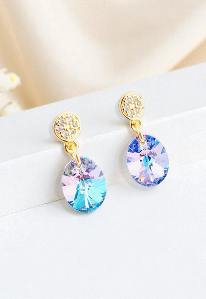 Conjunto Praga Gold 24K Cristal Swarovski® Vitral Light