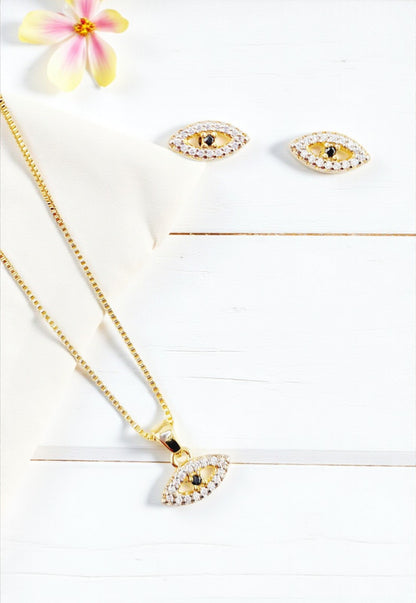 Conjunto Turquia con Microcircones Baño de Oro 24k