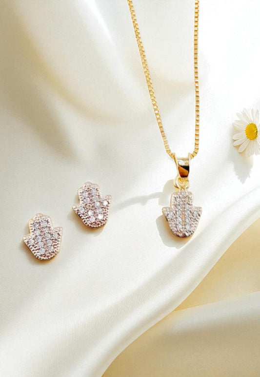 Conjunto Fatima Gold 24K MicroCircones