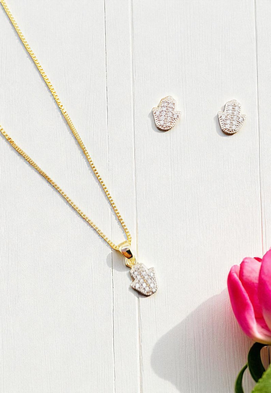 Conjunto Fatima Gold 24K MicroCircones