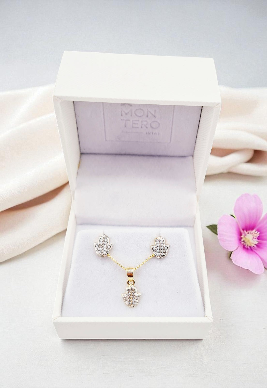 Conjunto Fatima Gold 24K MicroCircones