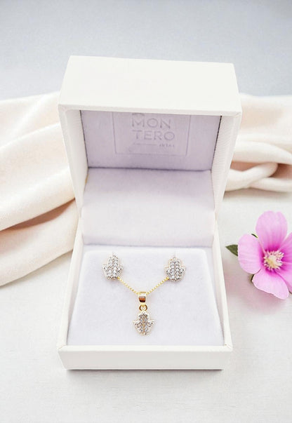 Conjunto Fatima Gold 24K MicroCircones