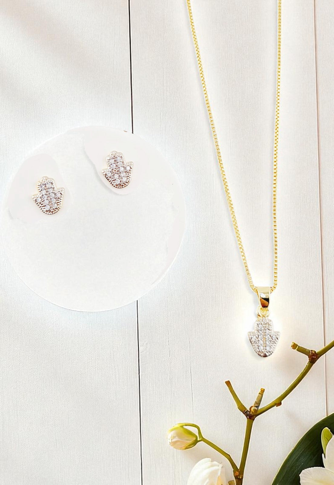 Conjunto Fatima Gold 24K MicroCircones