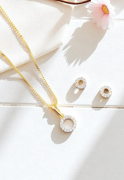 Conjunto Corona Gold 24k Microcircon