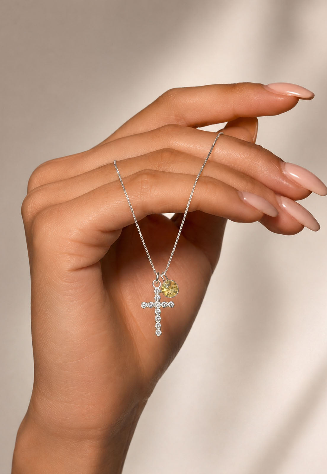 Collar Fe Plata 925 Cristal Swarovski® Aurora Boreal