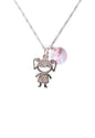 Collar Niña Plata 925 Cristal Swarovski® Ligth Rose