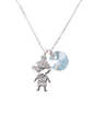 Collar Niño Plata 925  Cristal Swarovski® Blue Shade