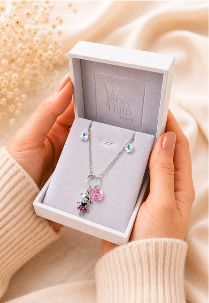 Pulsera Niña Plata 925 Cristal Swarovski® Light Rose