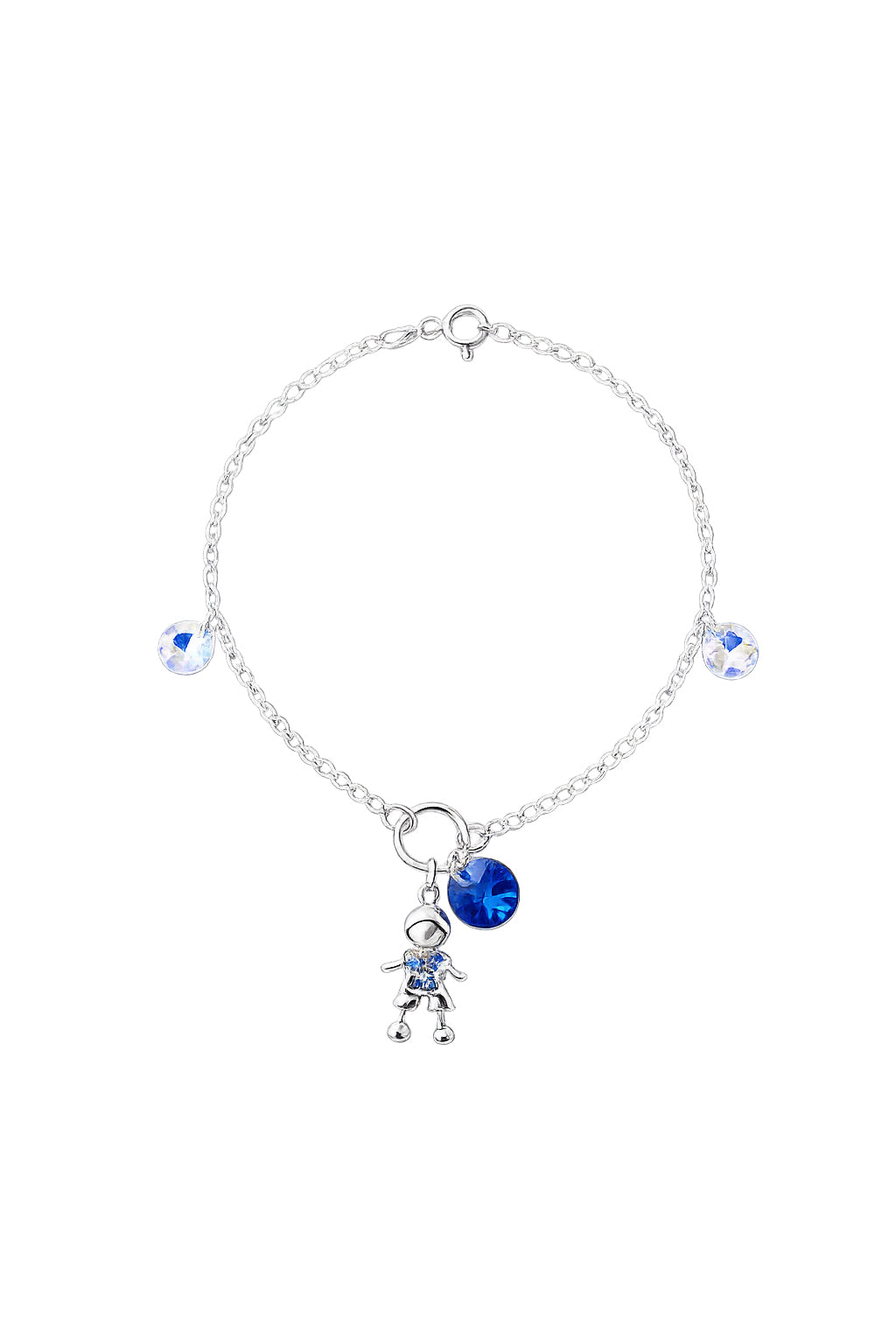 Pulsera Niño Plata 925 Cristal Swarovski® Dark Blue
