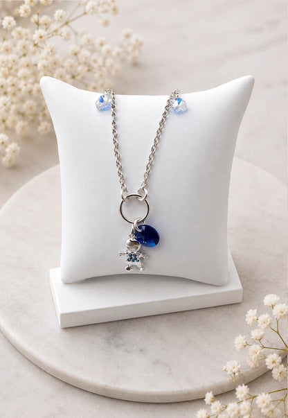Pulsera Niño Plata 925 Cristal Swarovski® Dark Blue