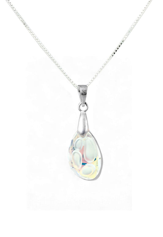 Collar Nina Plata 925 Cristal Swarovski® Aurora Boreal Opal