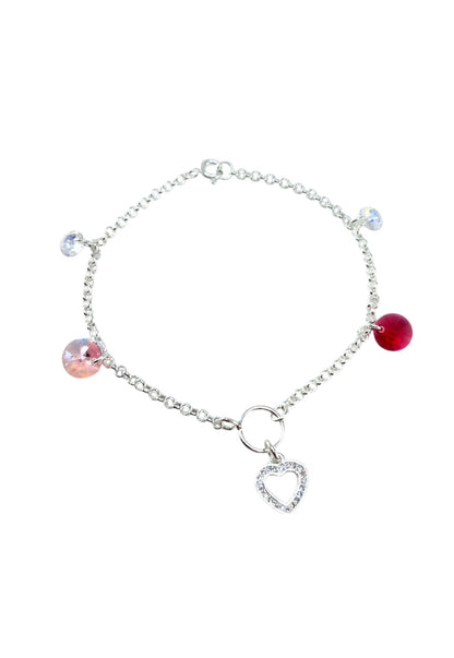Pulsera Alma Plata Italiana Cristal Genuino