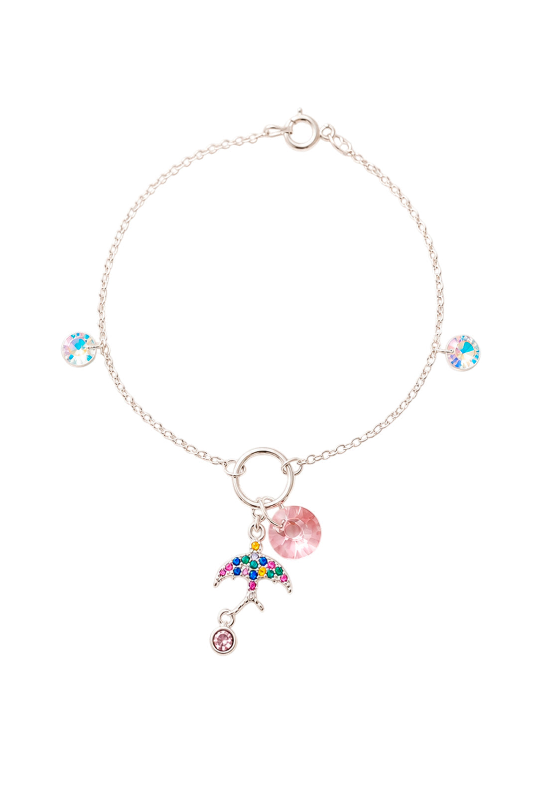 Pulsera Golondrina Plata 925 Cristal Swarovski® Light Rose