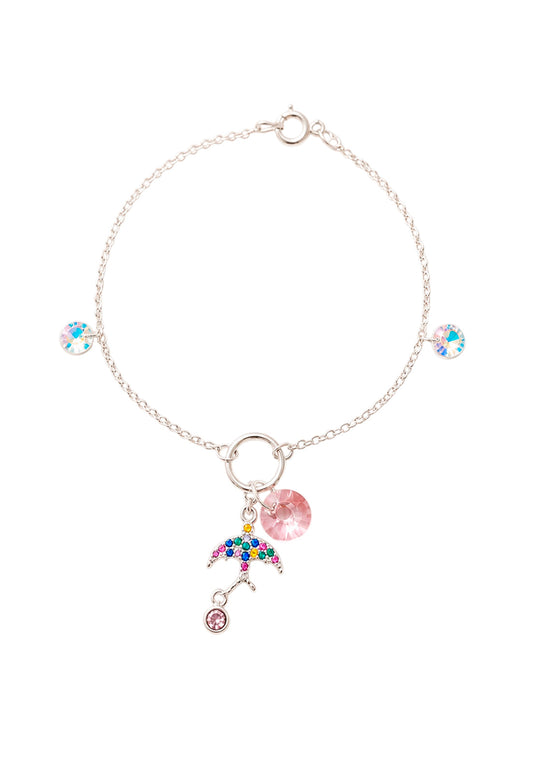 Pulsera Golondrina Plata 925 Cristal Swarovski® Light Rose