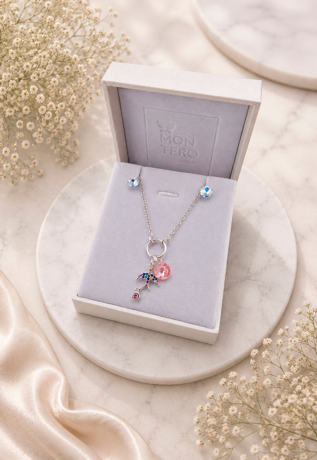 Pulsera Golondrina Plata 925 Cristal Swarovski® Light Rose