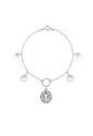Pulsera Fe Plata 925 Cristal Swarovski® Blue Shade