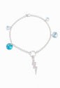 Pulsera Fortaleza Plata 925 Cristal Swarovski® Turquesa